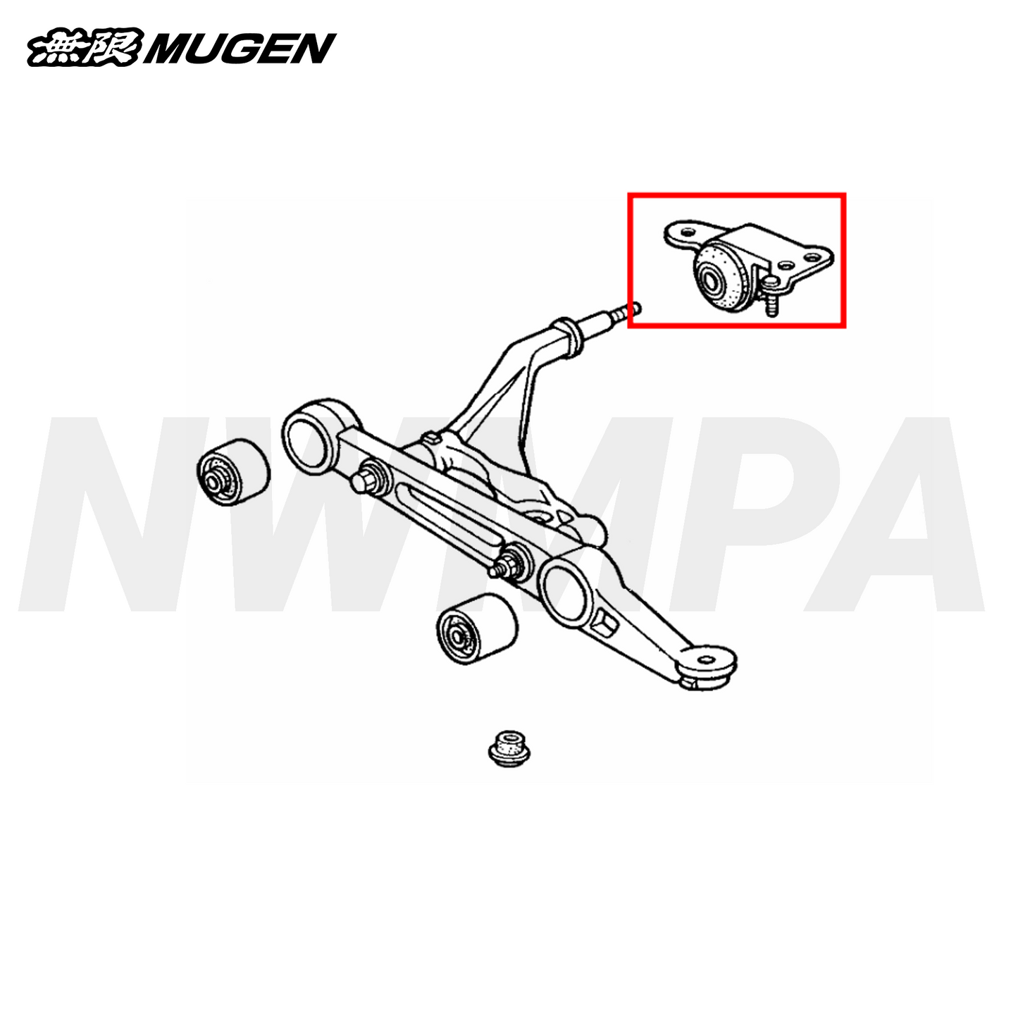 MUGEN BUSH SET, FRONT COMPLIANCE - 2 PIECE SET - 94-01 INTEGRA GSR & TYPE R